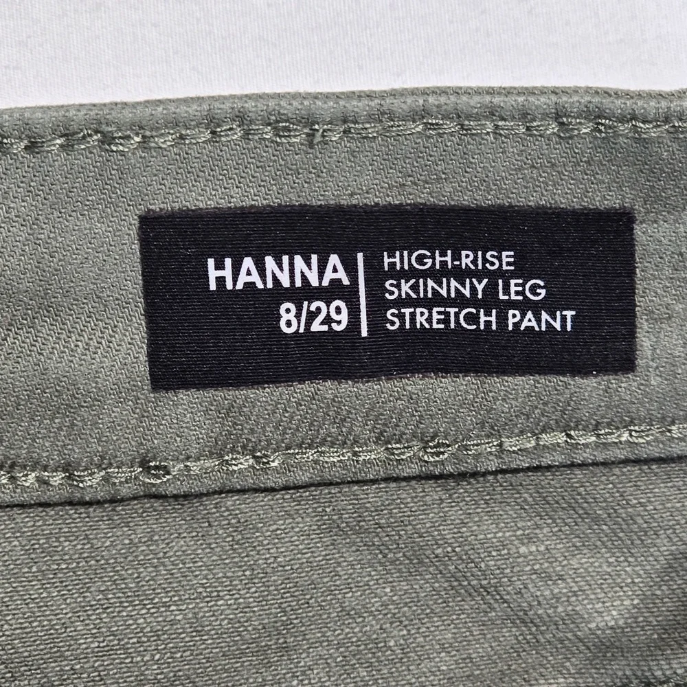 Buffalo David Bitton Hannah High Rise Skinny Stretch Pants Vintage Green 8/29
